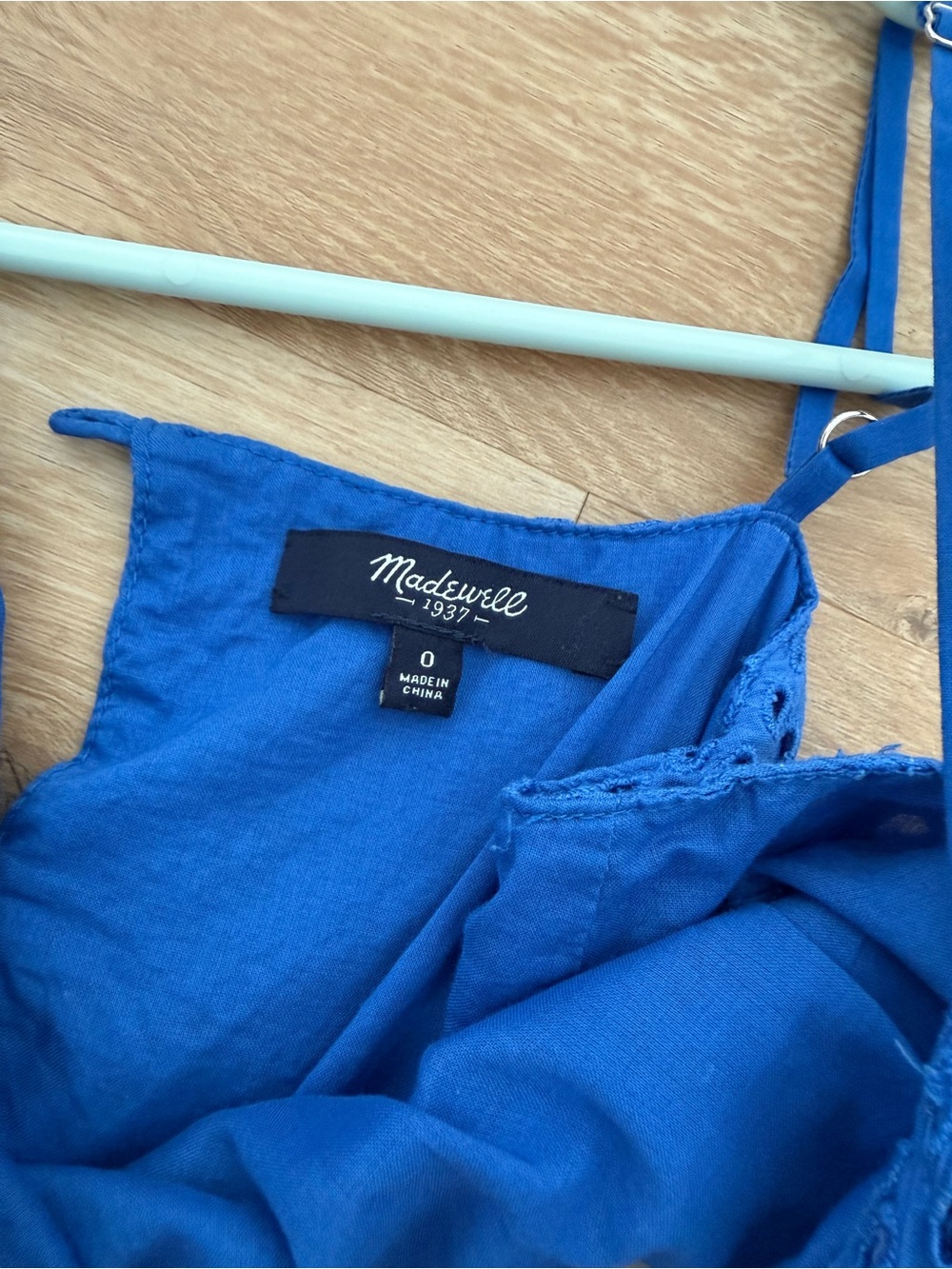 Madewell Royal Blue Eyelet Cami Dress - Picture 4 of 7